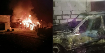 В нічній пожежі у Млинові згоріло авто (ФОТО)